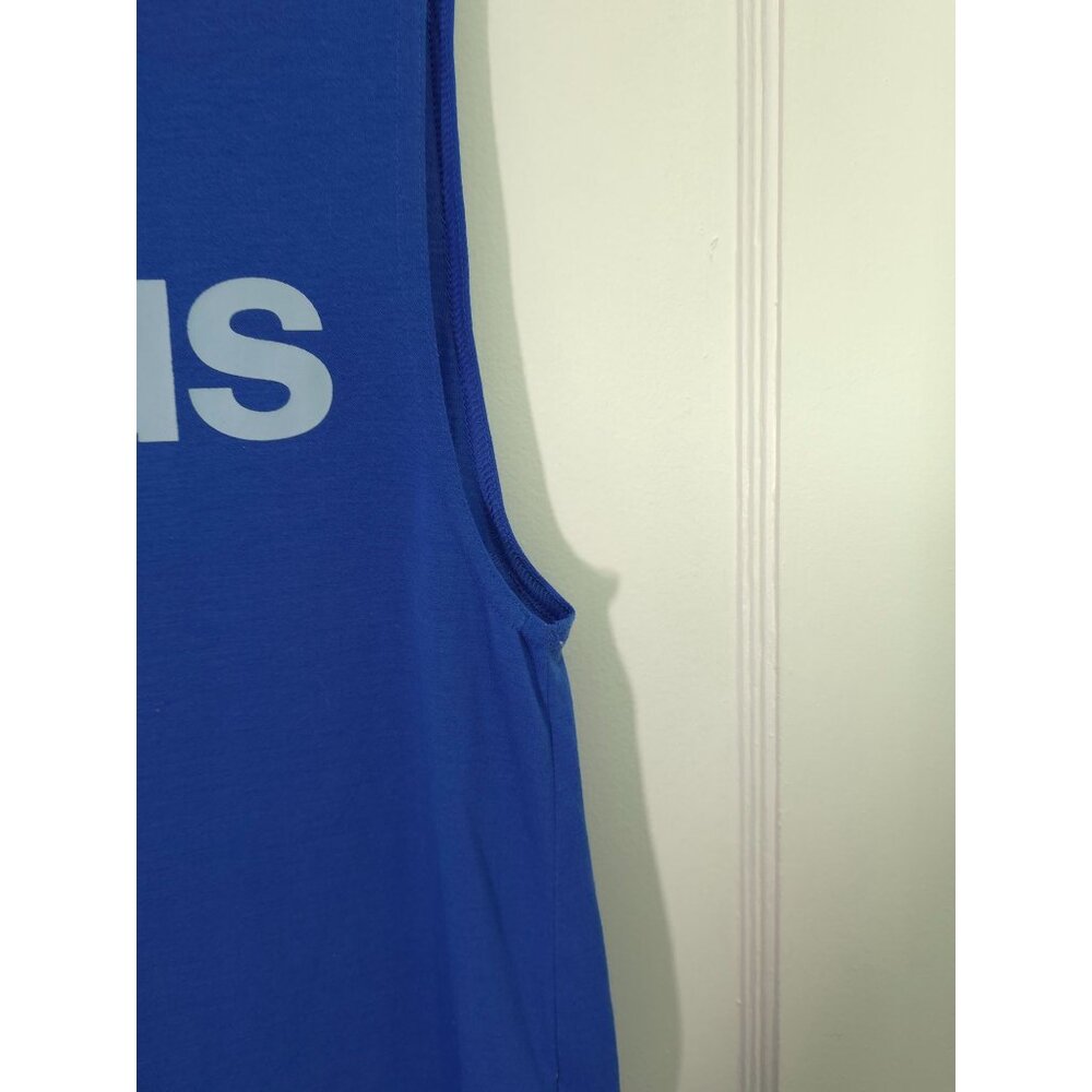 Adidas Mens Blue Sleeveless Logo Tank Top S - Picture 6 of 10